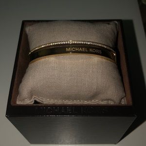 Michael Kors Gold Tone Hinge Bangle